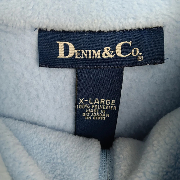Denim & Company Blue Fleece jacket XL - Picture 7 of 7